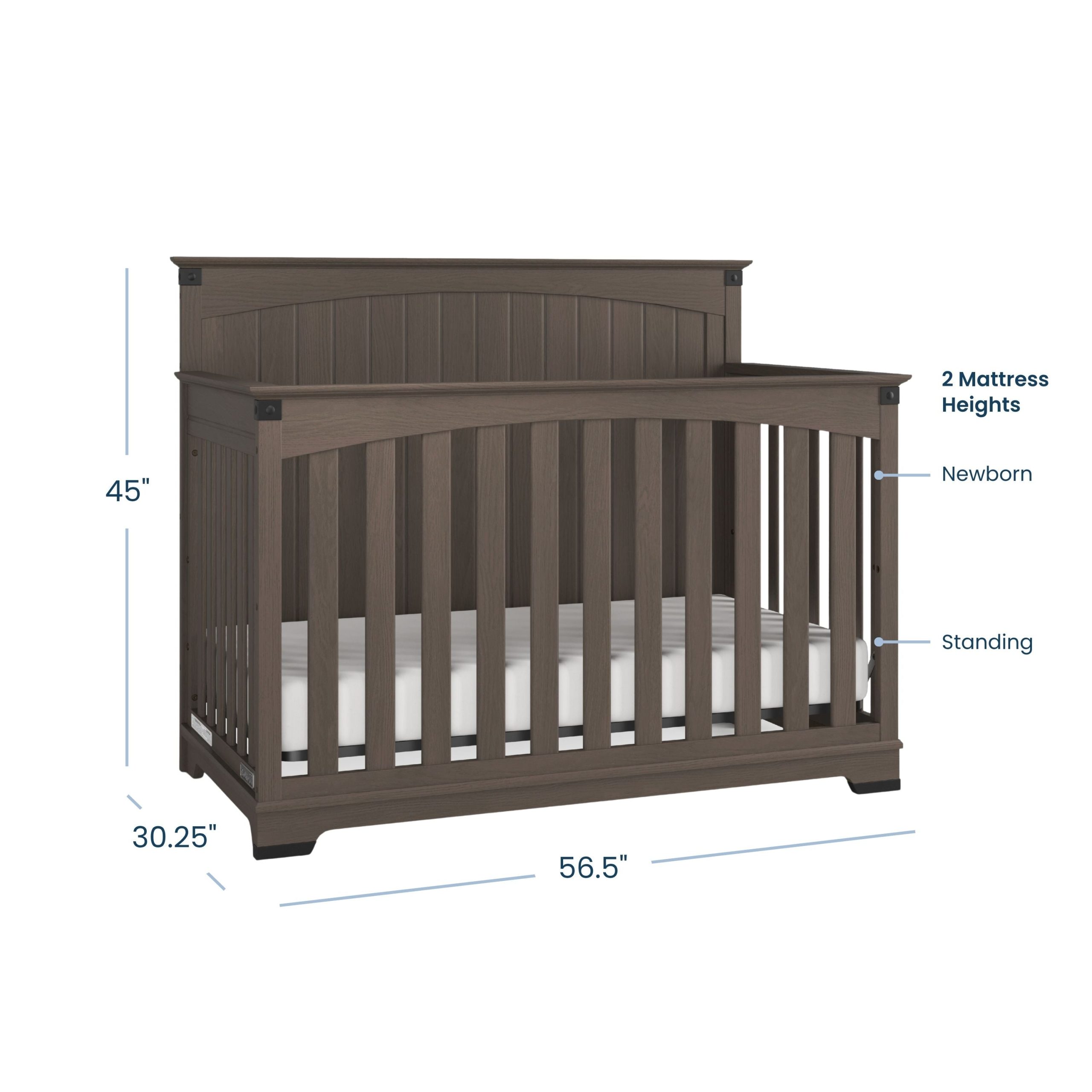 Redmond 3 Piece Nursery Set with Crib. Dresser and Chest - Image 2