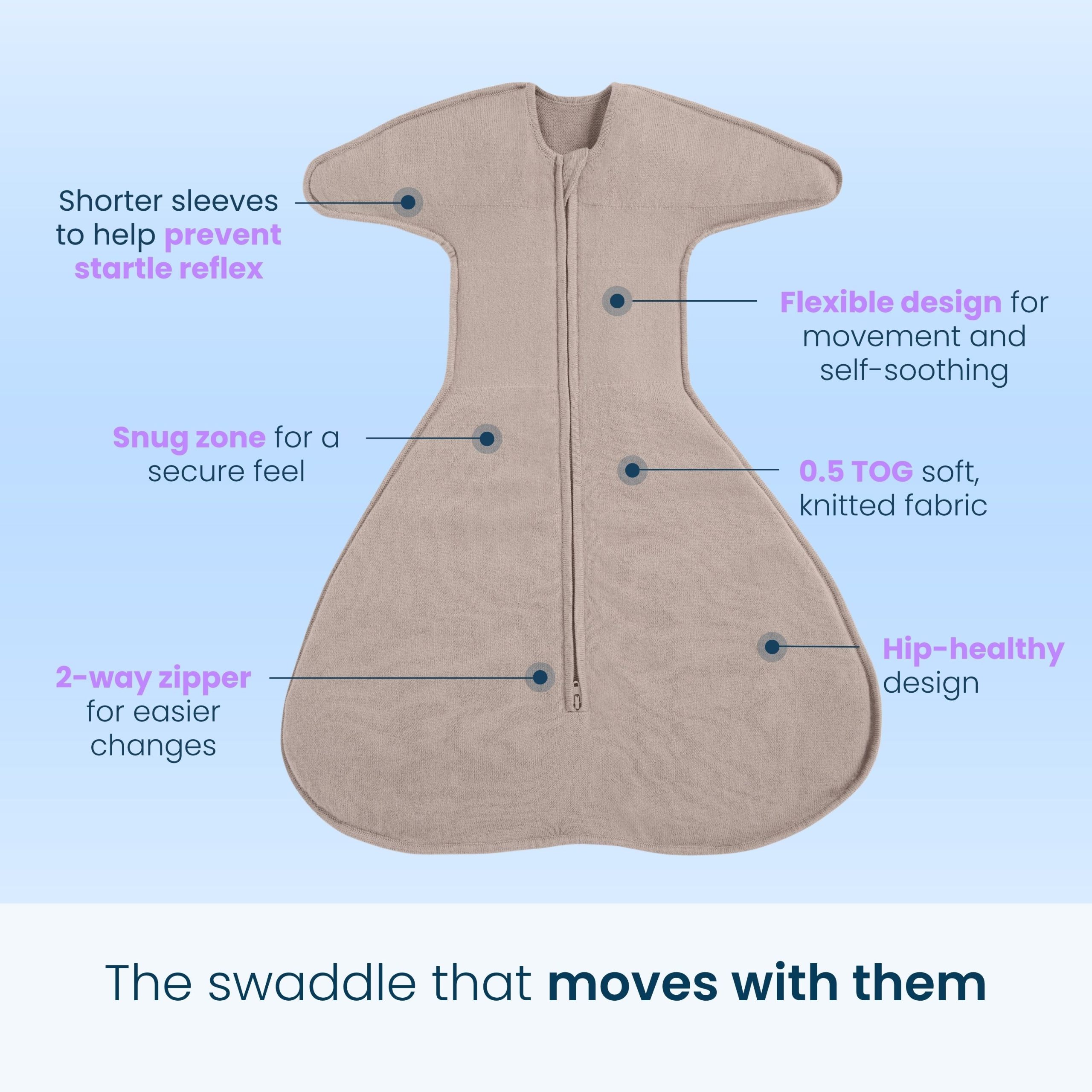 SwaddleStretchâ„¢ Newborn Swaddle TOG 0.5 - Image 3