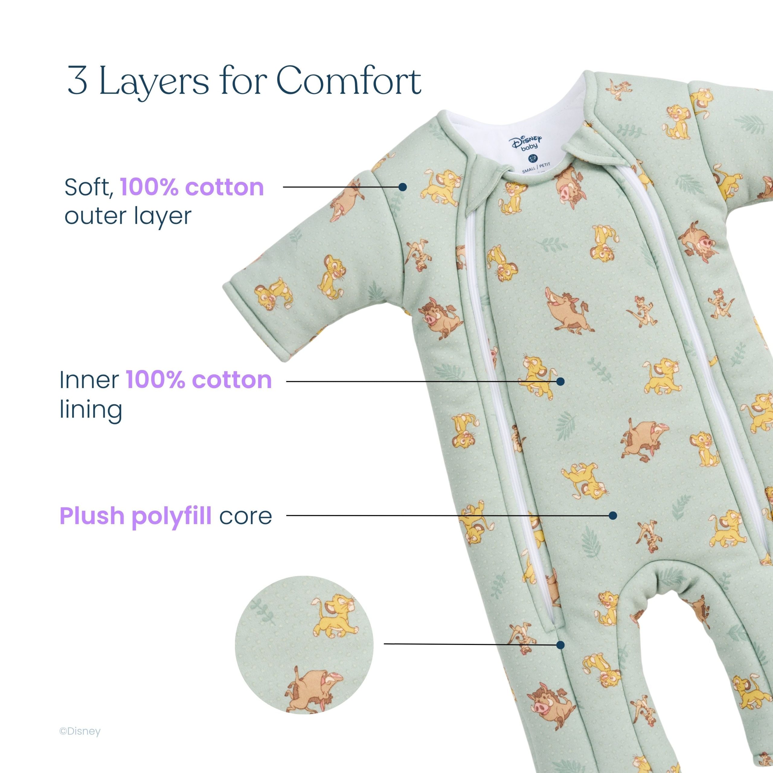 Disney® Lion King Baby Merlin's Magic Sleepsuit® 100% Cotton - Image 6