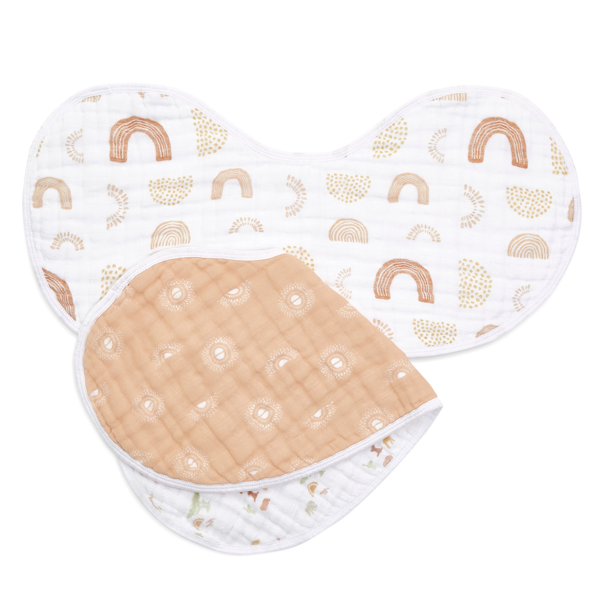 boutique 100% cotton muslin burpy bibs 2 pack - Image 4