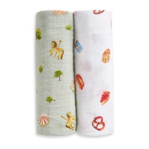 organic cotton muslin swaddle blanket 2 pack