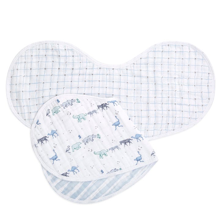 boutique 100% cotton muslin burpy bibs 2 pack - Image 3