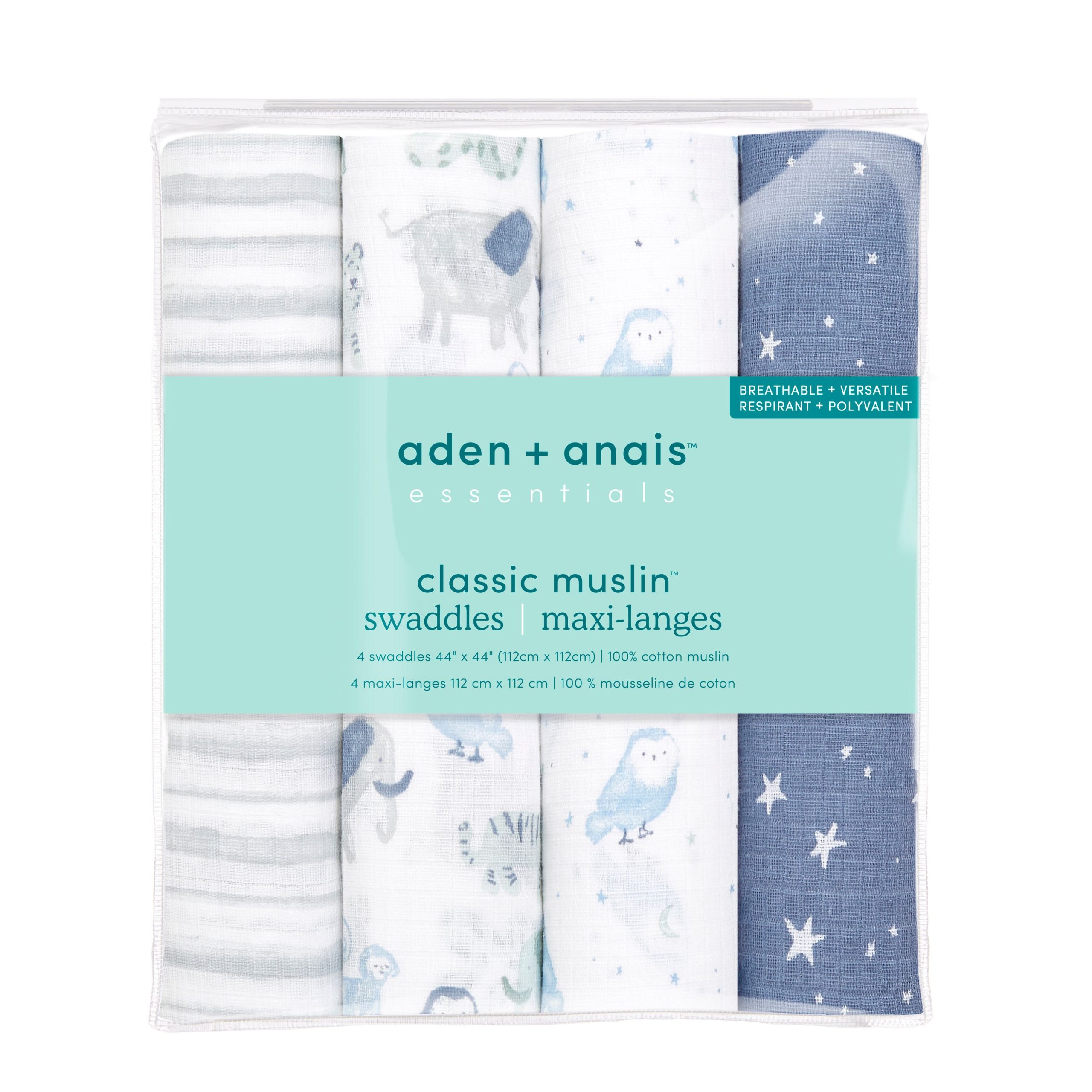 essentials cotton muslin swaddle blanket 4 pack - Image 8