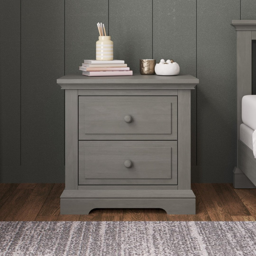Jordyn Nightstand. Ready-to-Assemble. Lunar Gray