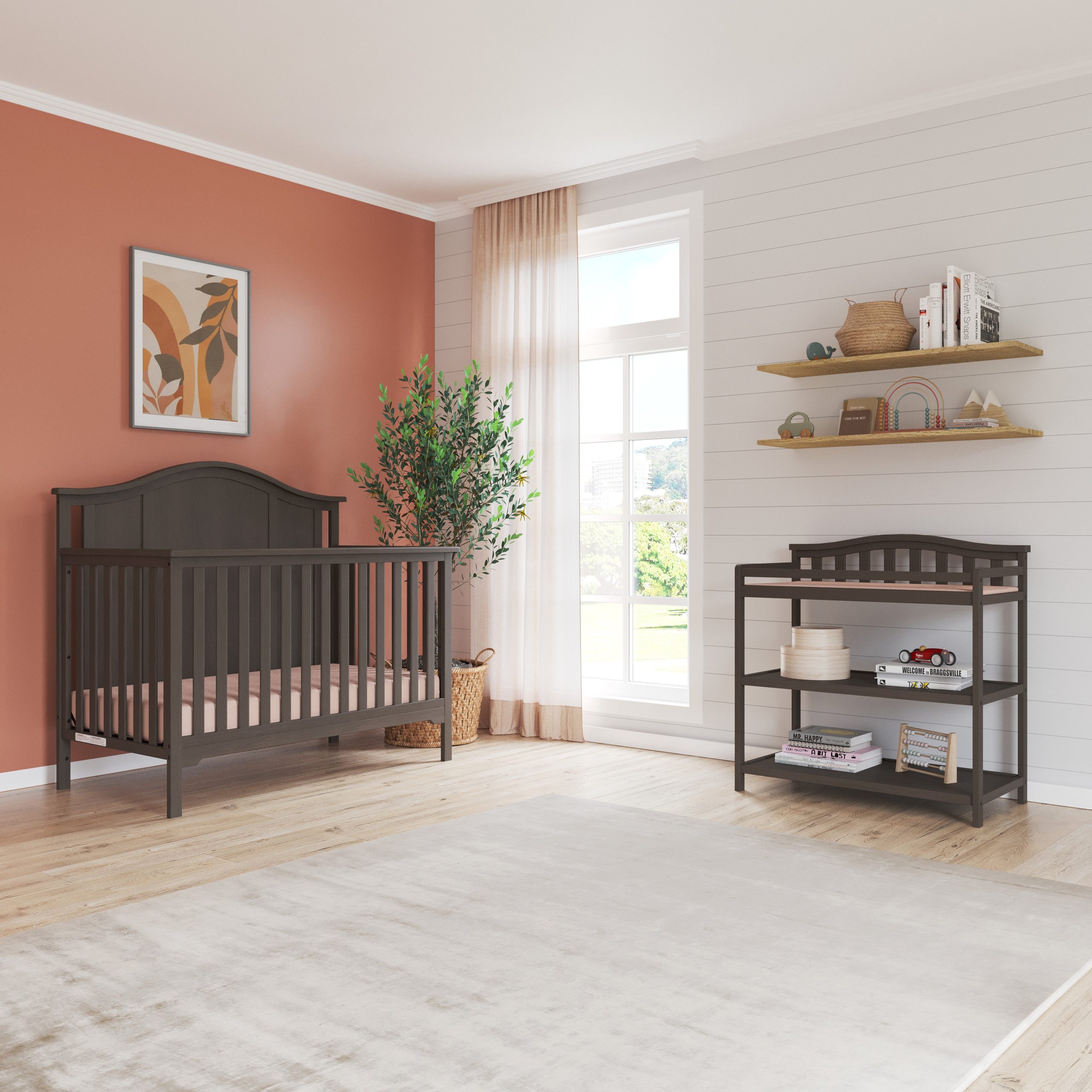 Arch Top Baby Changing Table. Dapper Gray - Image 13