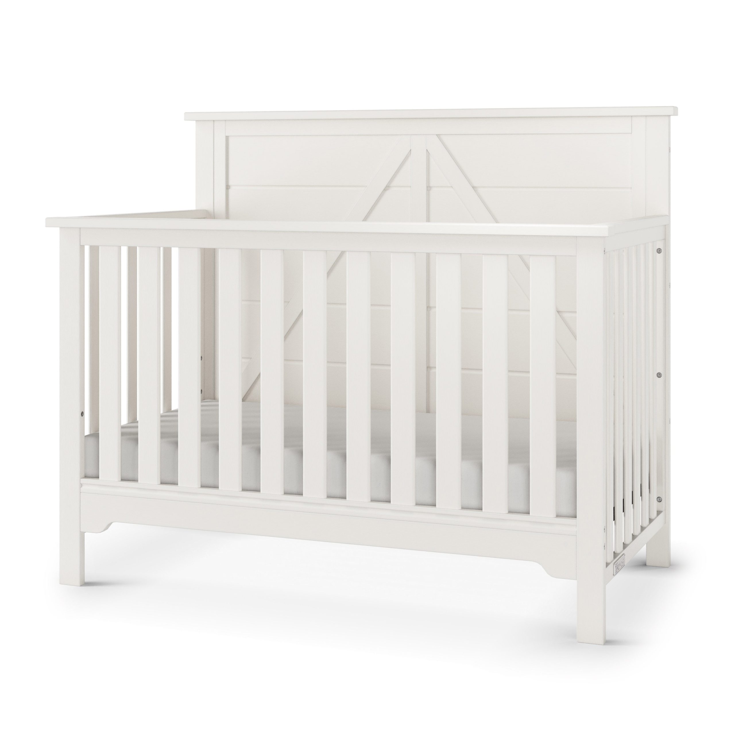 Woodland 4-in-1 Convertible Crib. Brushed Cotton