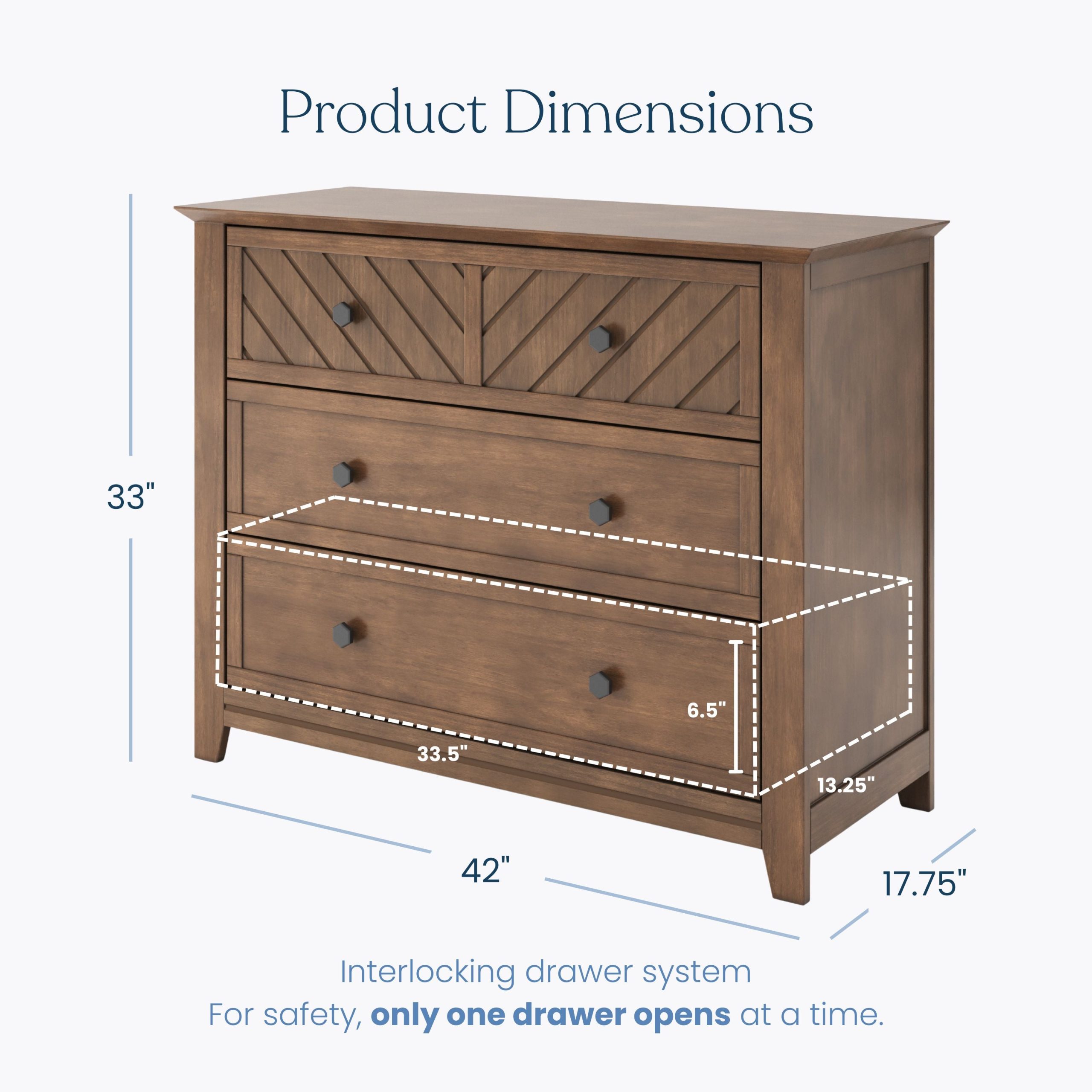 Atwood 3-Drawer Dresser. Cocoa Bean - Image 3