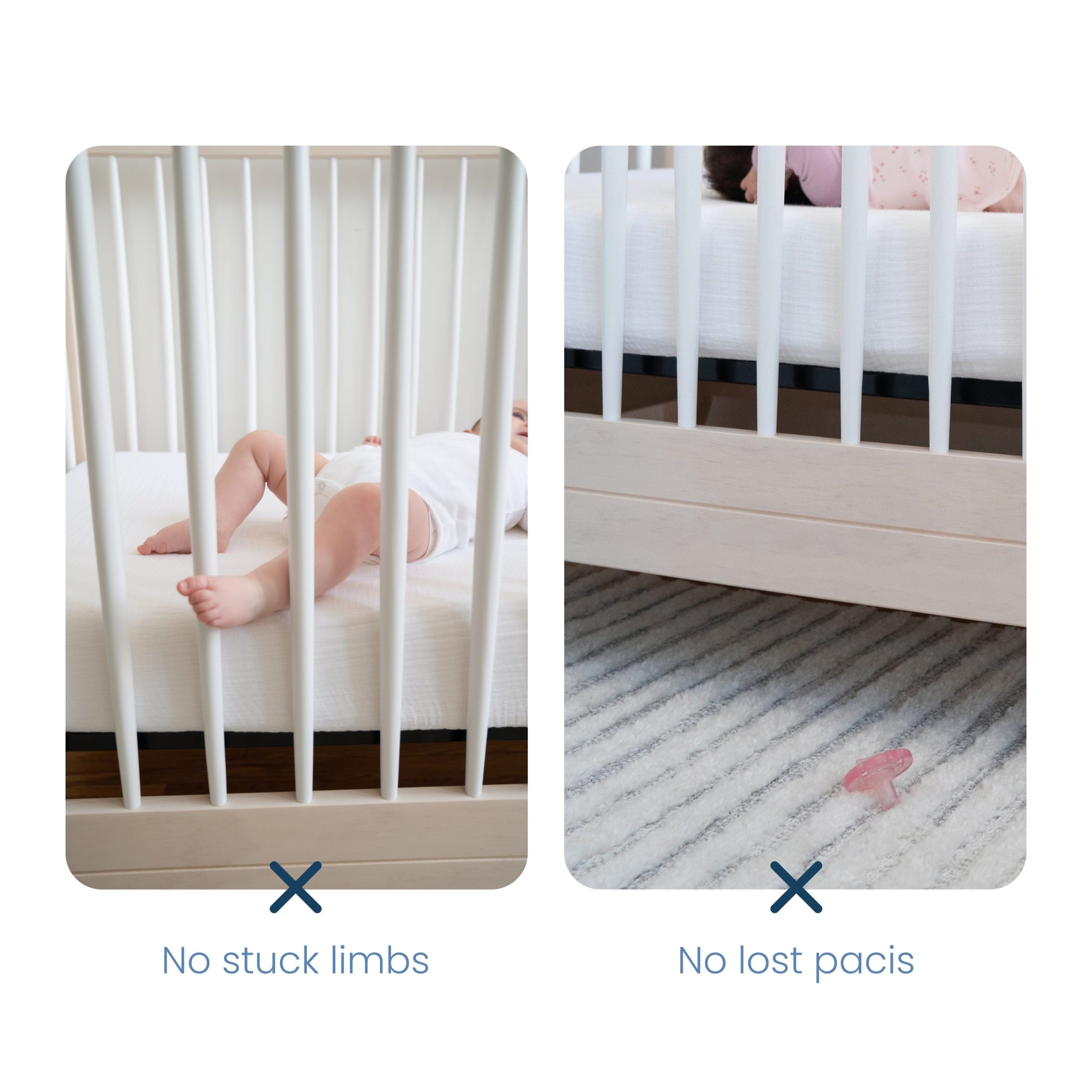 Breathable Mesh Crib Liner for Full Sized Solid End Crib - Image 3