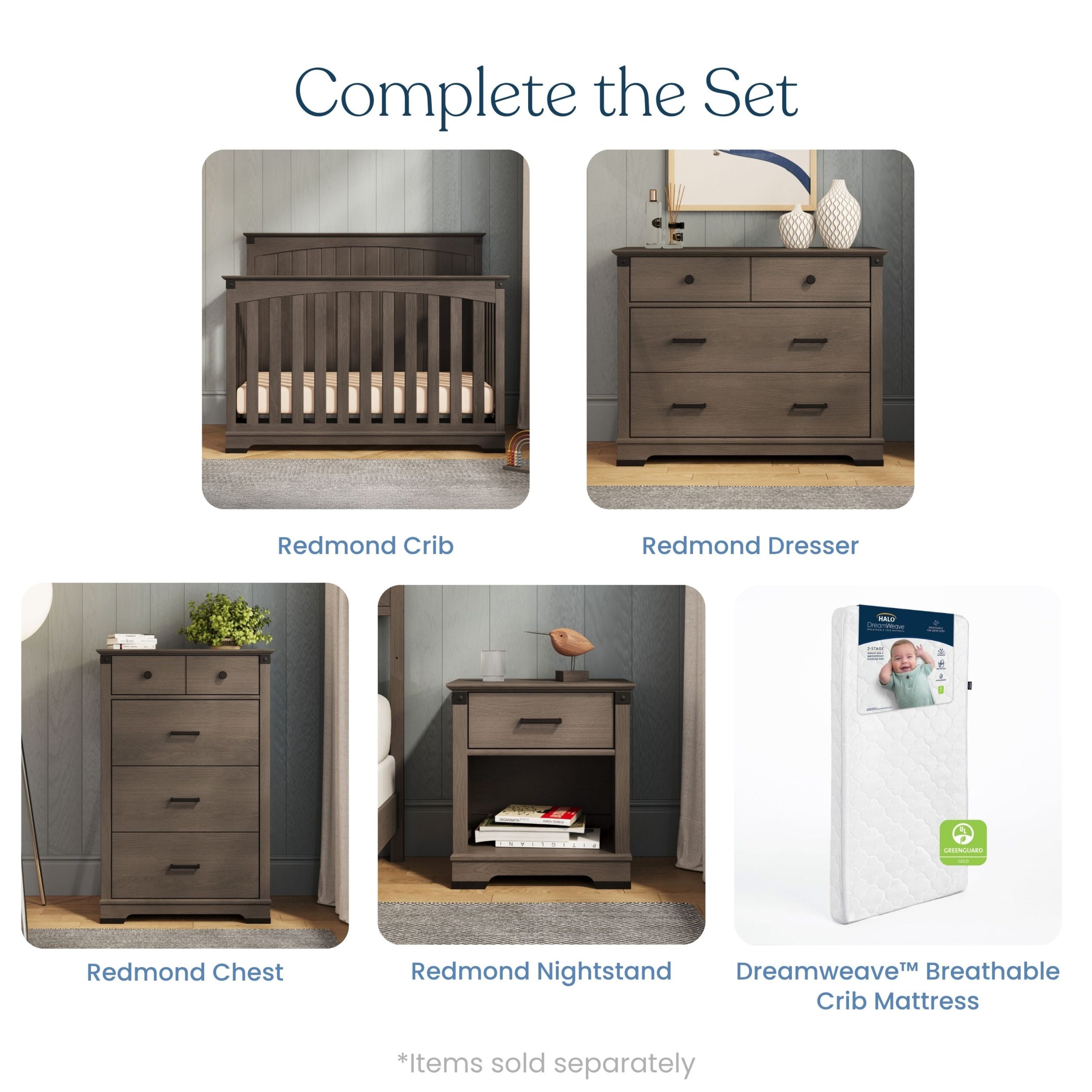 Redmond 4 Piece Nursery Set with Crib. Dresser with Changing Tray and Chest - Image 10