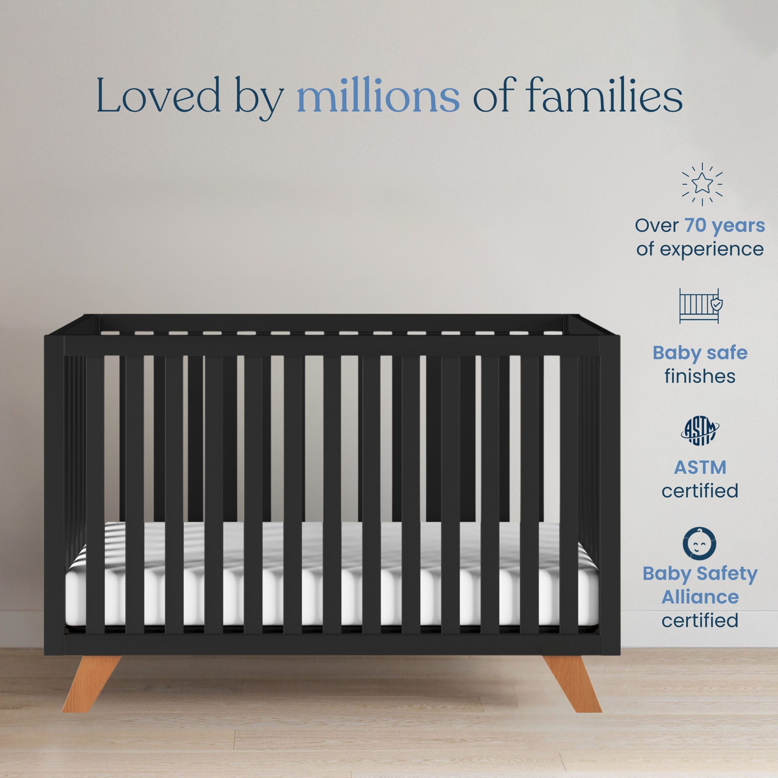 Soho 3-Piece Nursery Set with Crib. Dresser and Chest - Image 4