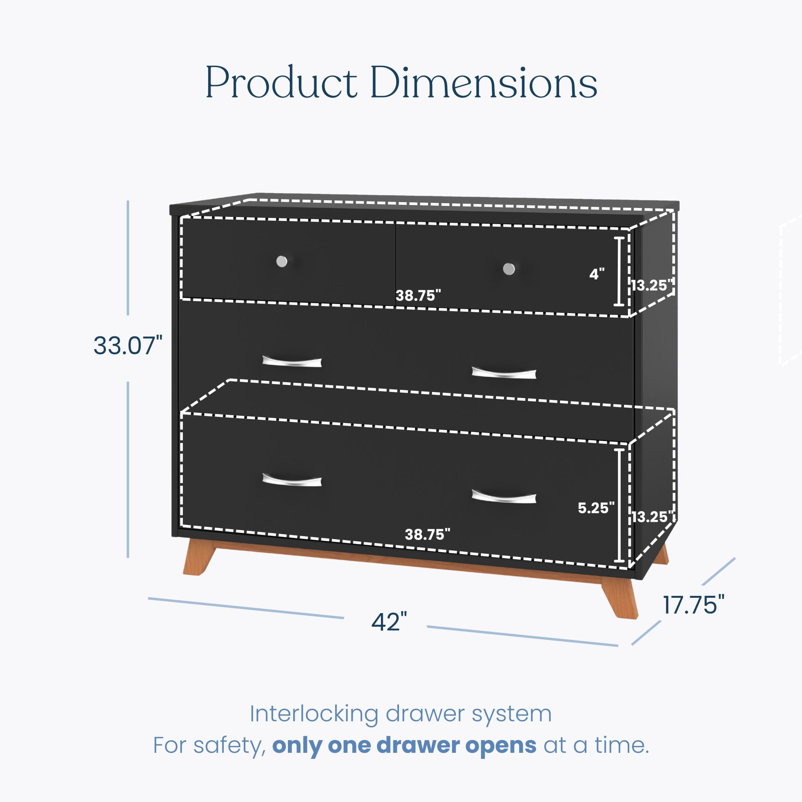 Soho 3-Piece Nursery Set with Crib. Dresser and Chest - Image 6