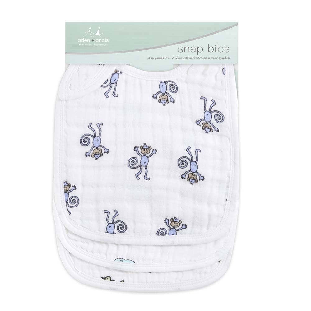 boutique 100% cotton muslin snap bibs 3 pack - Image 4
