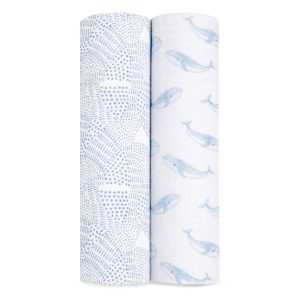 organic cotton muslin swaddle blanket 2 pack