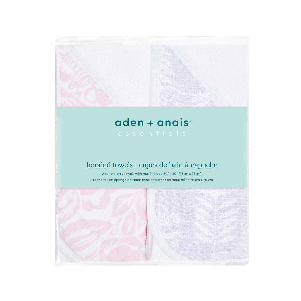 essentials cotton muslin hooded towels 2 pack - Image 3